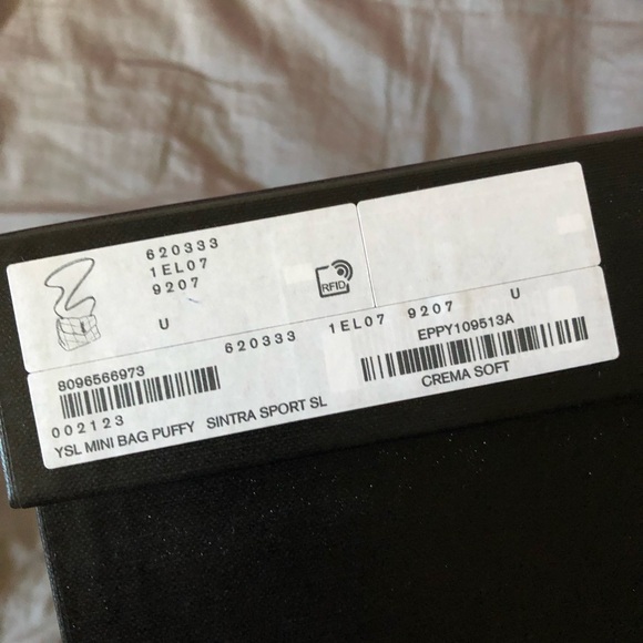 NEW Saint Laurent mini quilted puffer Lou Lou crossbody bag - Picture 5 of 8